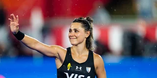 Het Argentijnse strafcornerkanon Agustina Gorzelany. Foto: WorldSportPics/Bart Scheulderman