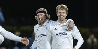 Pas op zijn 26ste maakte Fabian Verzuu zijn debuut in de Hoofdklasse, als speler van Tilburg. Foto: Willem Vernes