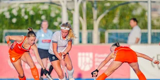 Lotte Ruts in duel met Ava Wadsworth van Schotland. Foto: Worldsportpics/Bart Scheulderman
