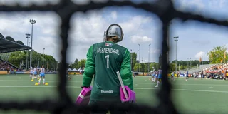 Anne Veenendaal tijdens de warming-up. 