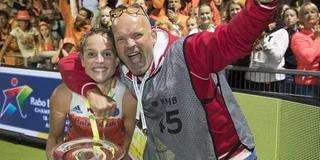 De piepjonge Pien Sanders op het EK in 2017. Foto: Willem Vernes 