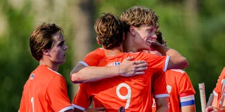Thije Bakker na zijn doelpunt tegen Oostenrijk. Foto: Worldsportpics/Bart Scheulderman