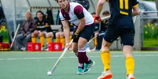 Archieffoto van Thijmen Bosman (Leiden) in duel tegen Victoria.