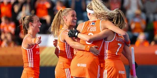Blijdschap bij de Oranje Dames. Foto: Willem Vernes