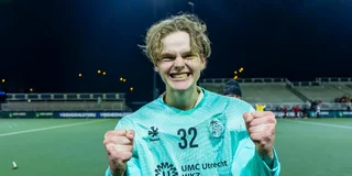 Diederik van den Hoek, tweede keeper van Kampong, sluit in november bij Oranje aan als stagespeler. Foto: Willem Vernes