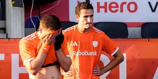 Koen Bijen en Jonas de Geus treuren. Foto: WorldSportPics/Ewout Pahus de Mortanges
