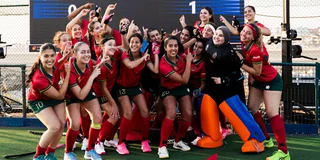 De dames van Marokko winnen hun eerste officiële interland. Foto: Cherine Benjmil