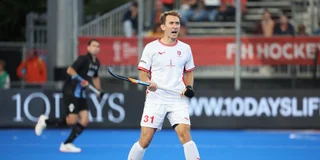 Will Calnan in de wedstrijd tegen Argentinië. Foto: Willem Vernes