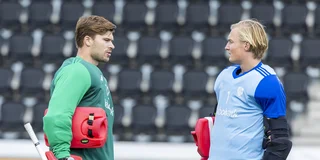 Hidde Brink en Maurits Visser strijden nog om de rol van tweede keeper op het WK. Foto: Willem Vernes