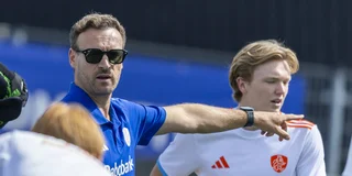 Rick Mathijssen tijdens de training van Jong Oranje Heren. Foto: Willem Vernes