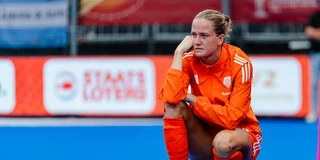 De teleurstelling bij Felice Albers is groot na de verloren WK-finale tegen Argentinië. Foto: WorldSportPics/Ewout Pahud de Mortanges