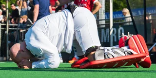 Keeper Joren Romijn verwerkt de degradatie. Foto: Ewout Pahud de Mortanges