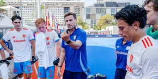 Rick Mathijssen tijdens de halve finale tegen België. Foto: Worldsportpics/Frank Uijlenbroek