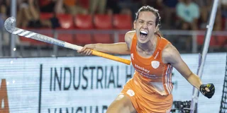Felice Albers na haar goal in de finale van het WK 2022. 