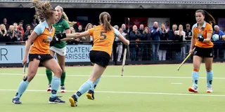 Isa Bosgraaf na haar winnende doelpunt tegen Push. Foto: Jacob Gunter