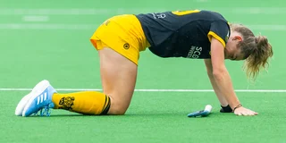 Het moment van de knieblessure. 