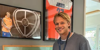 Jip Janssen op zijn oude club Naarden. Foto: Wendie Oechies-Van Gelderen