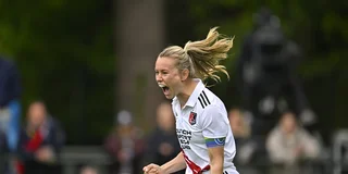Blijdschap Freeke Moes na het benutten van haar shoot-out. Foto: Bart Scheulderman