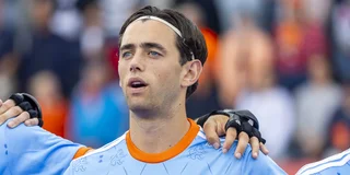 Pepijn van der Heijden tijdens het Wilhelmus, vlak voor zijn WK-debuut. Foto: Willem Vernes