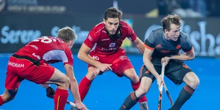 Seve van Ass aan de bal in de verloren WK-finale tegen België. Foto: Koen Suyk