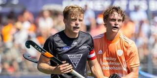 Sam Lane en Floris Middendorp tijdens de Pro League van 2023