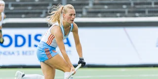 Emma Reijnen tijdens één van haar negen interlands.