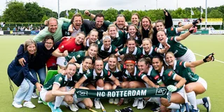 De vrouwen van Rotterdam in 2024, na hun narrow escape tegen Nijmegen. 