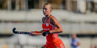 Dymph Luttge in actie tegen Spanje op het EK U21 in Valencia. Foto: Worldsportpics/Frank Uijlenbroek