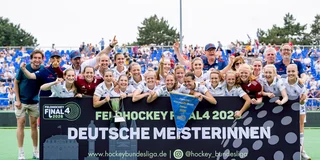Robert Justus met Düsseldorfer HC kampioen van Duitsland. Foto: Worldsportpics/Frank Uijlenbroek