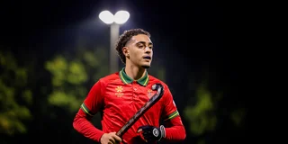 Safwan Meftah in het shirt van de Marokkaanse hockeyselectie. Foto: hockey.nl