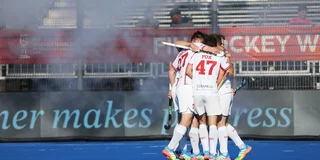Engeland viert de openingstreffer tegen Oranje. Foto: Willem Vernes